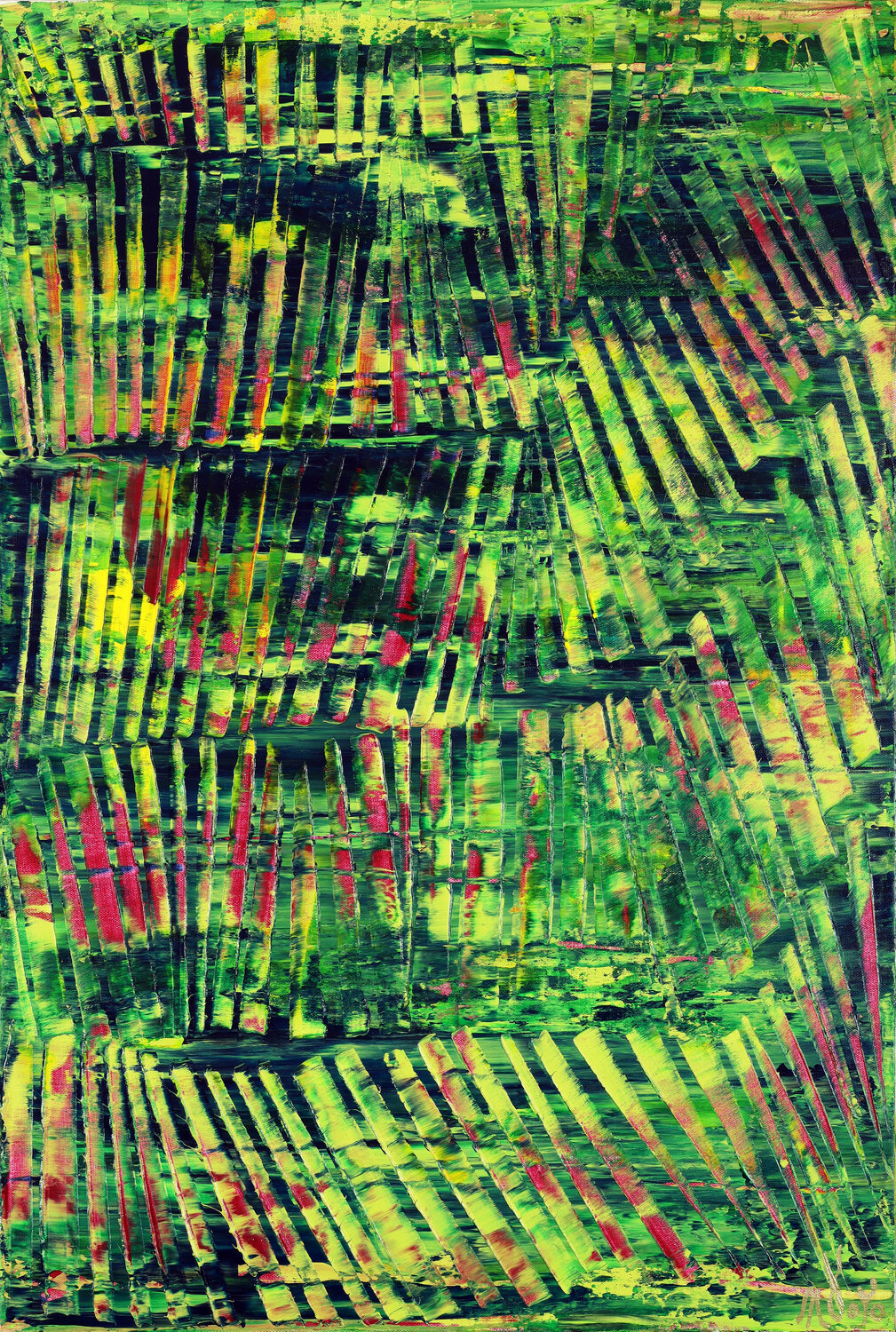 A Forest Song (Faces of Green) 6 Nestor Toro Dipinto originale in vendita