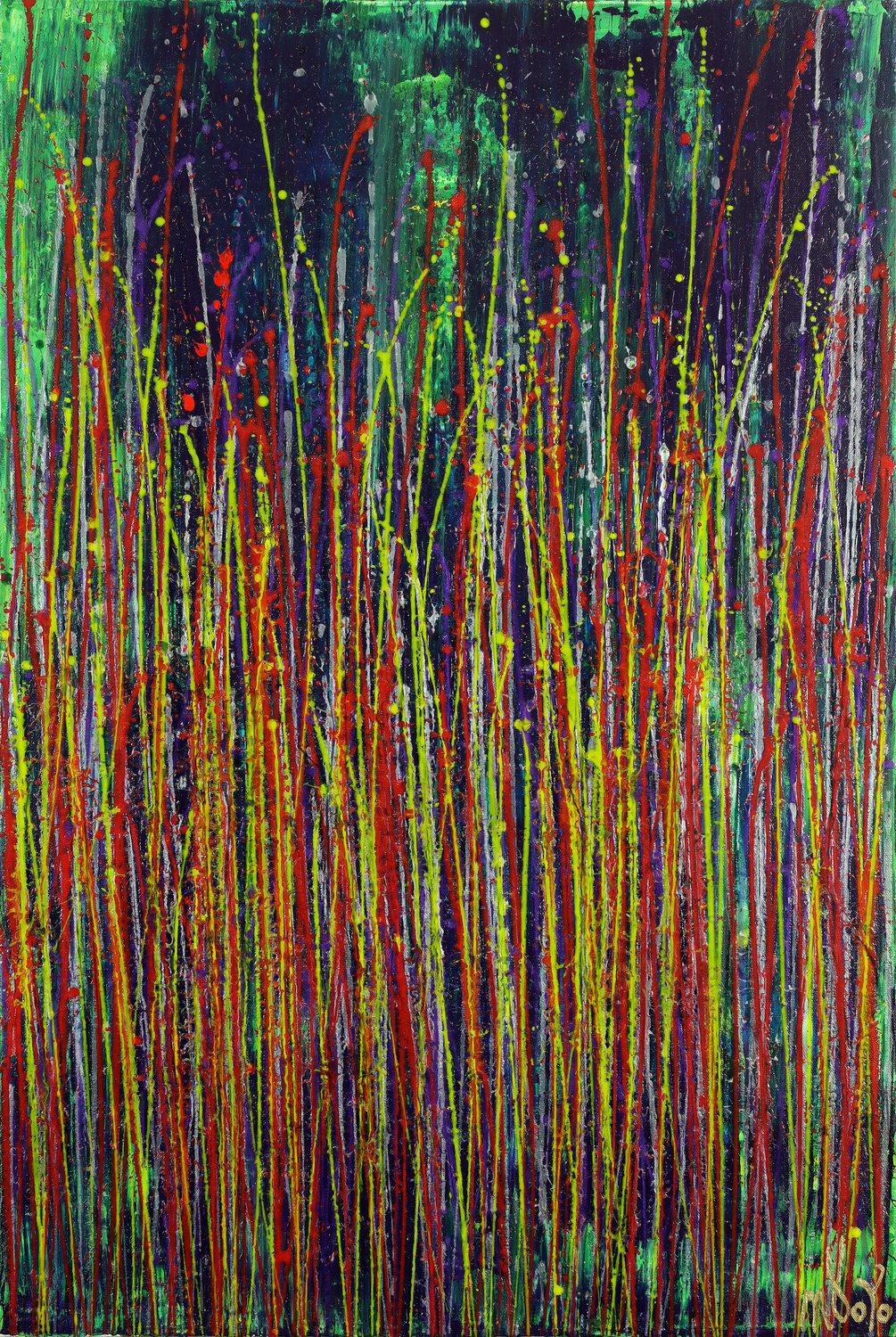 Faces of Nature 26 (Northern Lights) Nestor Toro Originalgemälde zu verkaufen