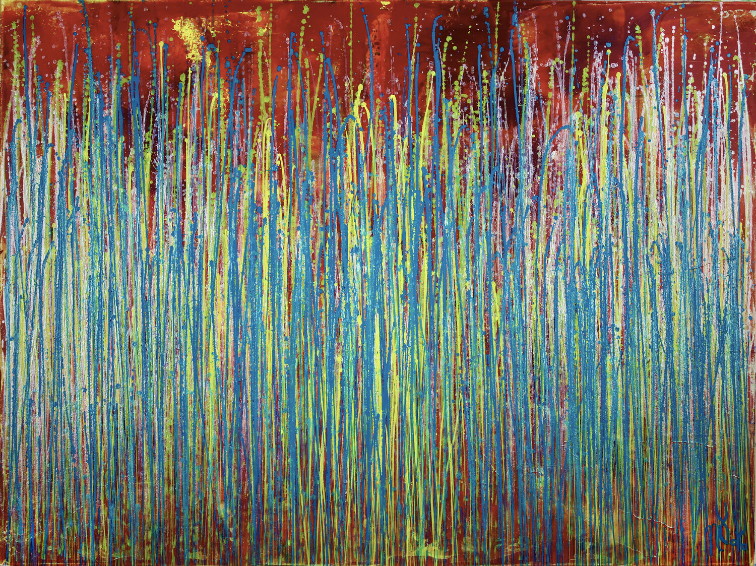 Daring natural synergy | Energetic abstract painting Nestor Toro Originalgemälde zu verkaufen