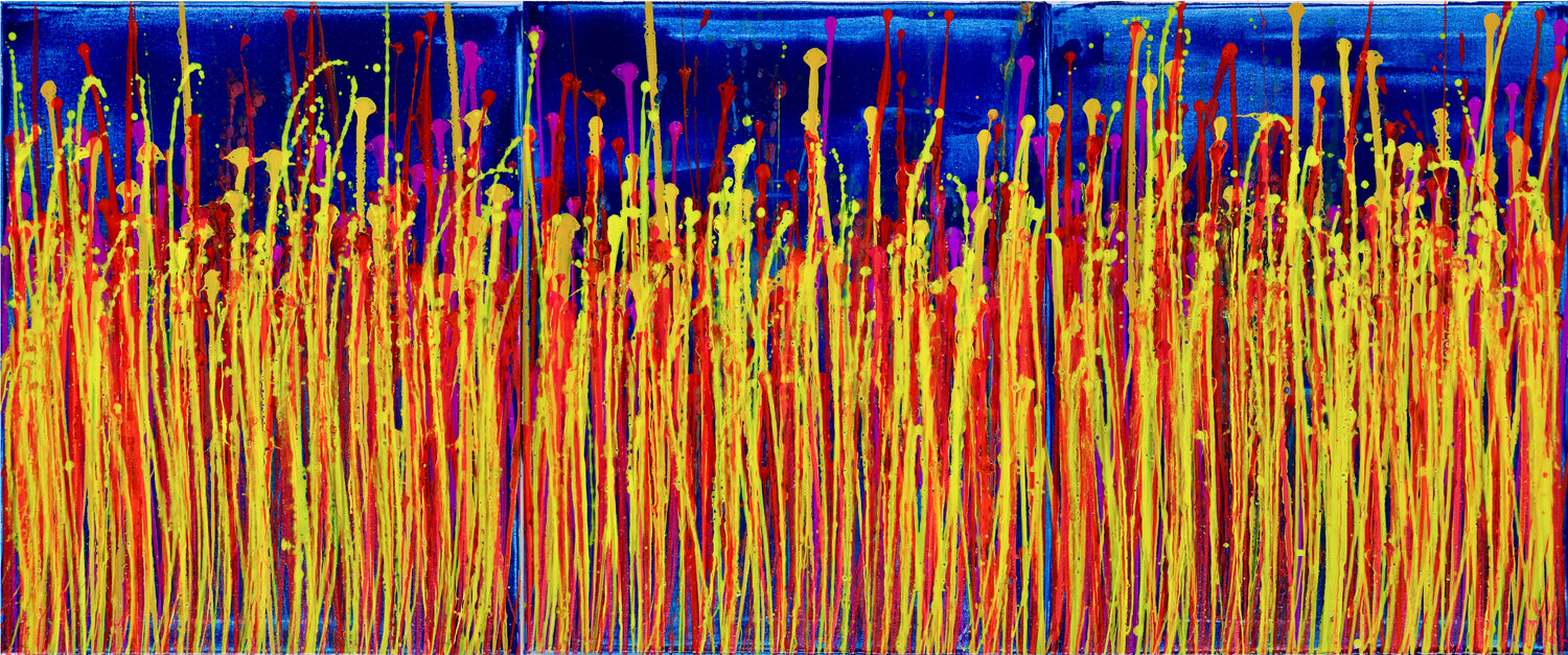 Daydream panorama 5 (Fiery retreat) Nestor Toro Originalgemälde zu verkaufen
