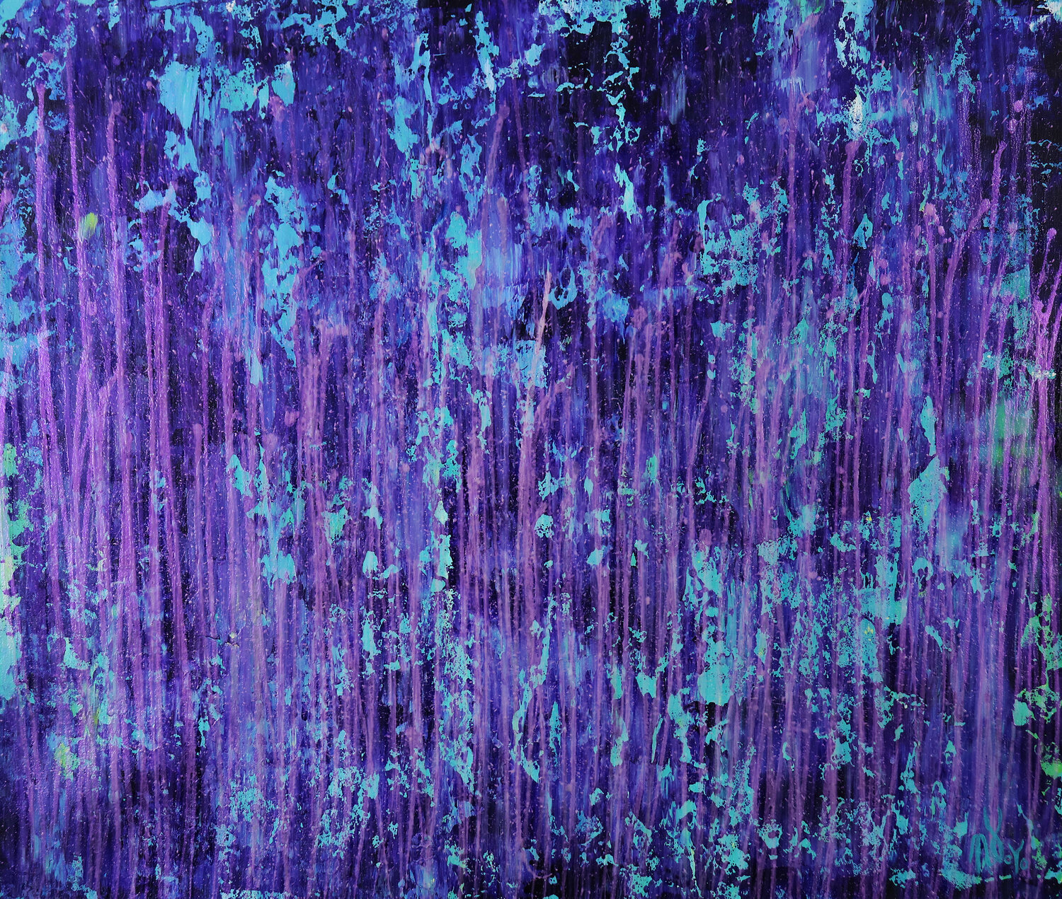 Torrential purple storm (A closer look) Nestor Toro Originalgemälde zu verkaufen