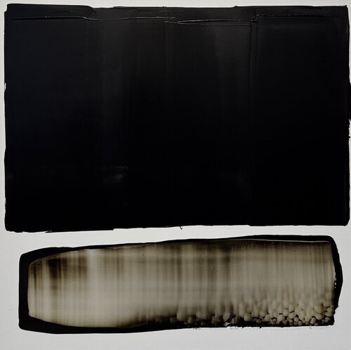 Black and white with pearl yellow N.7 by Anca Todrican, Painting for Sale on Singulart