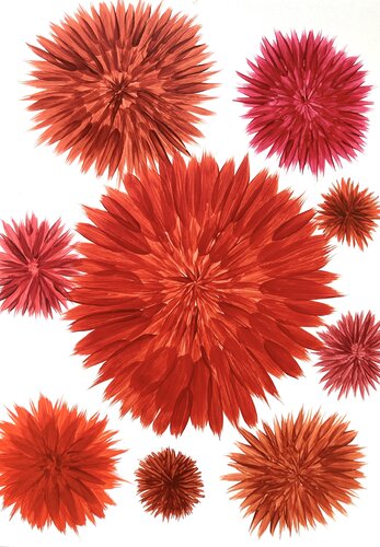 Dahlia season van Sumit Mehndiratta, Werk op papier te koop op Singulart