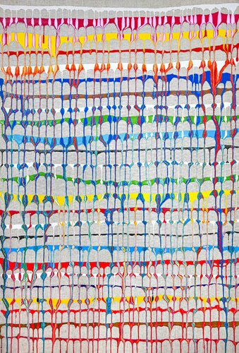 Hemp canvas Composition No. 413 Painting van Sumit Mehndiratta, Schilderij te koop op Singulart