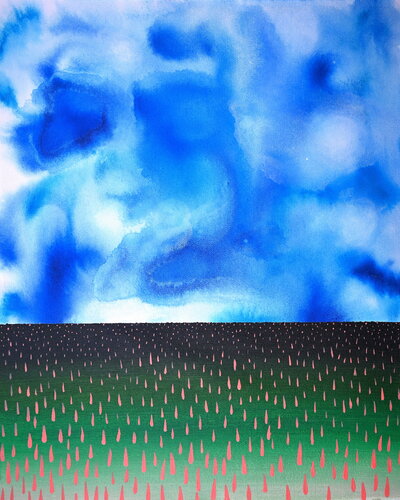 Field of hyacinth by Sumit Mehndiratta, Painting for Sale on Singulart