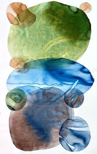 Earth air water di Sumit Mehndiratta, Pittura in vendita su Singulart