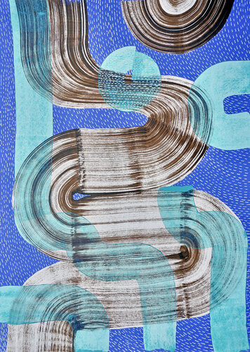 Blue vuoyance by Sumit Mehndiratta, Work on Paper for Sale on Singulart
