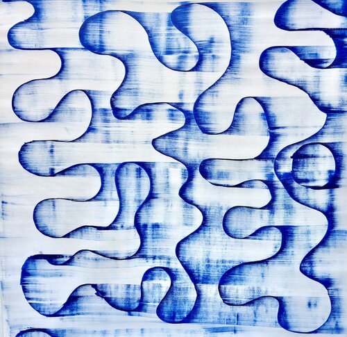 Curved linearity von Sumit Mehndiratta, Malerei kaufen auf Singulart