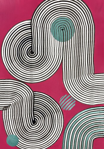 A magenta turn by Sumit Mehndiratta, Work on Paper for Sale on Singulart