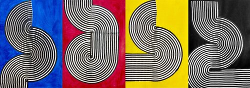 Four primaries by Sumit Mehndiratta, Work on Paper for Sale on Singulart