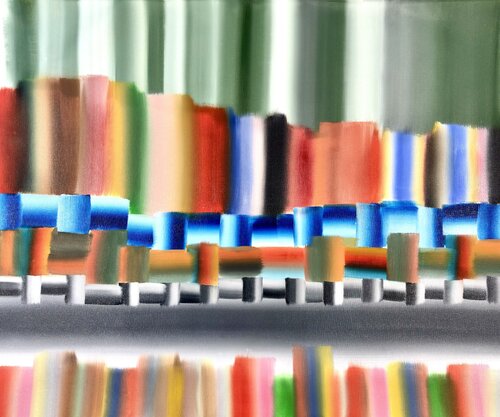 Reaching sanity di Sumit Mehndiratta, Pittura in vendita su Singulart