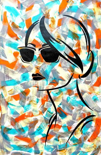 Wayfarer girl von Sumit Mehndiratta, Malerei kaufen auf Singulart