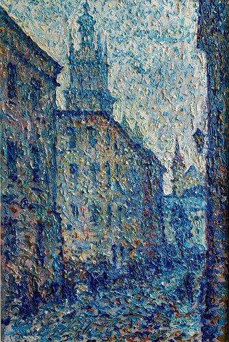 Autumn Lviv par Andrey Chebotaru, Peinture en vente sur Singulart