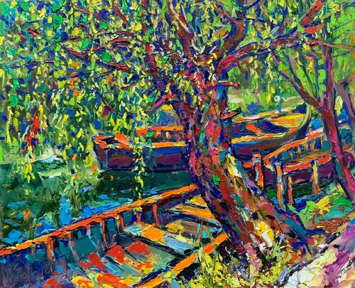 Canal walk van Andrey Chebotaru, Schilderij te koop op Singulart