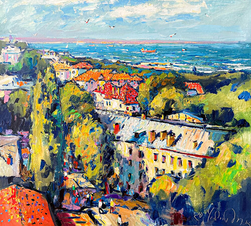 Evening Odessa van Andrey Chebotaru, Schilderij te koop op Singulart