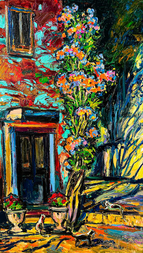Oleander in the old town of Marmaris von Andrey Chebotaru, Malerei kaufen auf Singulart