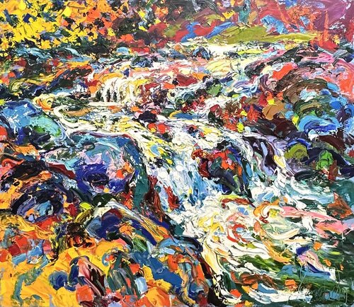Melody of autumn carpathians di Andrey Chebotaru, Pittura in vendita su Singulart