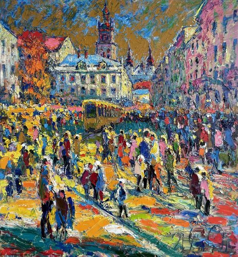 Autumn Lviv de Andrey Chebotaru, Pintura a la venta en Singulart