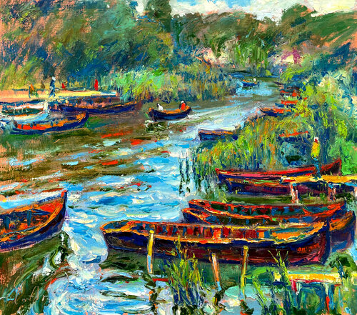 Walk through the reeds di Andrey Chebotaru, Pittura in vendita su Singulart