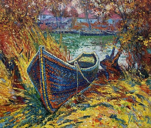 “Autumn Tale" Ukraine. Vilkovo. par Andrey Chebotaru, Peinture en vente sur Singulart