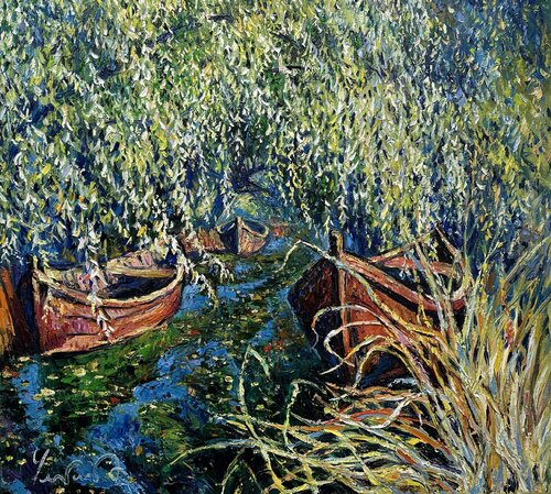 "Autumn Fairy Tale" Ukraine Vilkovo. van Andrey Chebotaru, Schilderij te koop op Singulart