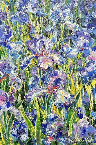 Irises van Andrey Chebotaru, Schilderij te koop op Singulart