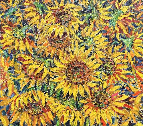 Sunflowers von Andrey Chebotaru, Malerei kaufen auf Singulart