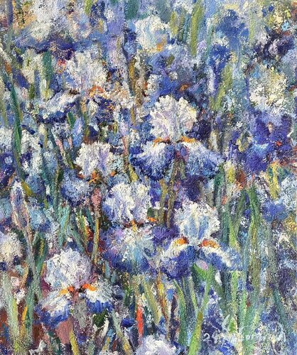 Irises di Andrey Chebotaru, Pittura in vendita su Singulart