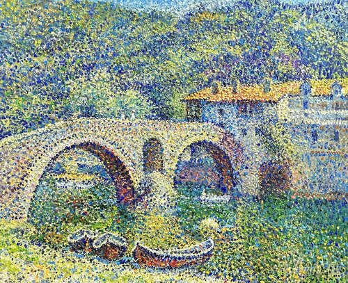 Fairy tale bridge de Andrey Chebotaru, Pintura a la venta en Singulart