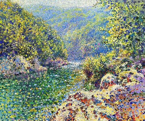 Morning on the Tara river van Andrey Chebotaru, Schilderij te koop op Singulart