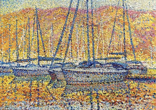 Morning in the Bay di Andrey Chebotaru, Pittura in vendita su Singulart