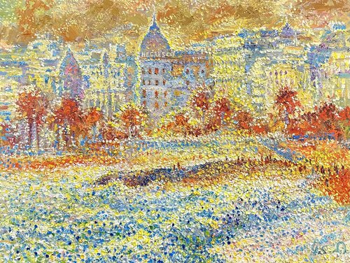 Evening in Nice by Andrey Chebotaru, Painting for Sale on Singulart