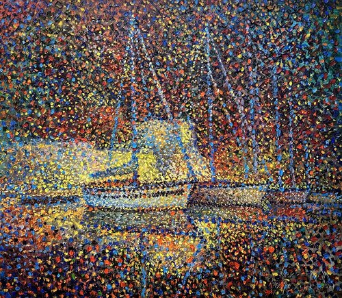 Nighttime Kotor van Andrey Chebotaru, Schilderij te koop op Singulart