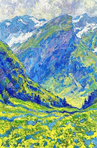 Alpine harmony van Andrey Chebotaru, Schilderij te koop op Singulart