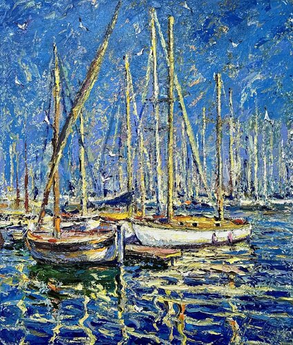 Harbor of dreams van Andrey Chebotaru, Schilderij te koop op Singulart