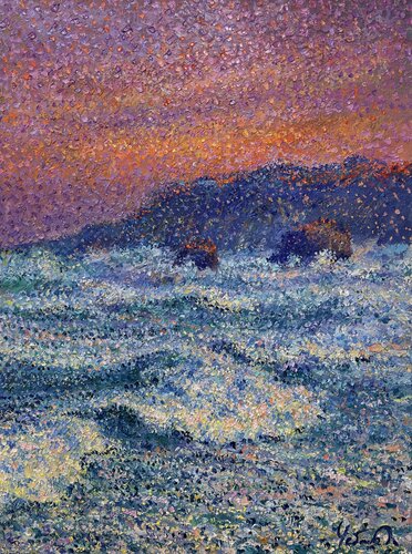 Whisper of the surf in the rays of the setting sun von Andrey Chebotaru, Malerei kaufen auf Singulart