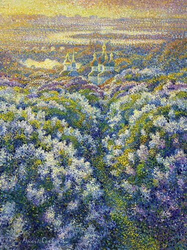 Temple of blooming silence van Andrey Chebotaru, Schilderij te koop op Singulart