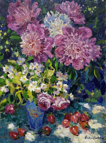 Sunny day bouquet von Andrey Chebotaru, Malerei kaufen auf Singulart