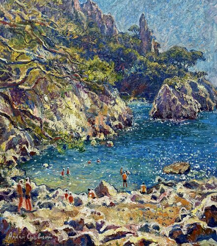 Summer in Antibes van Andrey Chebotaru, Schilderij te koop op Singulart