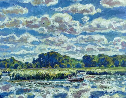 "Where the sky meets the water" van Andrey Chebotaru, Schilderij te koop op Singulart