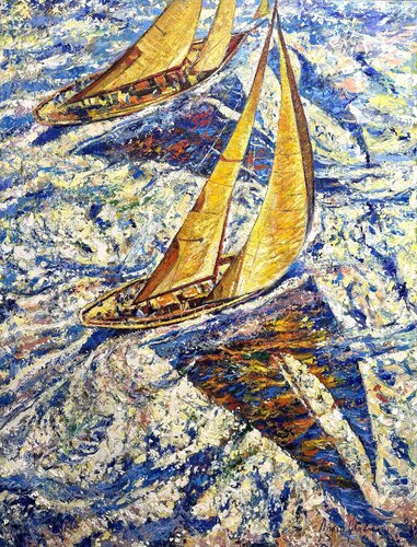 Sails of freedom. von Andrey Chebotaru, Malerei kaufen auf Singulart
