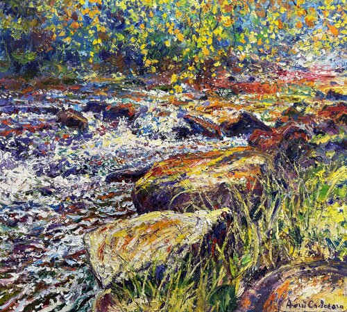 Energy of the mountains von Andrey Chebotaru, Malerei kaufen auf Singulart