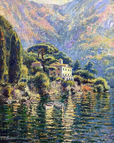 Emerald reflection of spring van Andrey Chebotaru, Schilderij te koop op Singulart