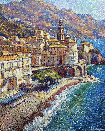“Mediterranean symphony,  Amalfi coast” von Andrey Chebotaru, Malerei kaufen auf Singulart