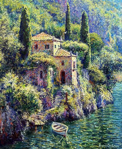 Emerald harbor of happiness von Andrey Chebotaru, Malerei kaufen auf Singulart