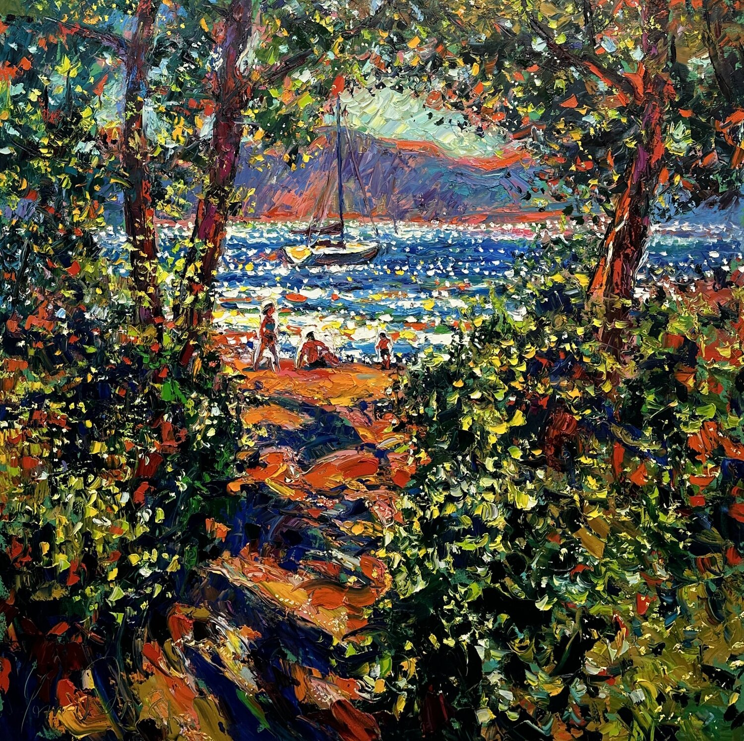 "Yacht" Antibes. France. Andrey Chebotaru Originalgemälde zu verkaufen