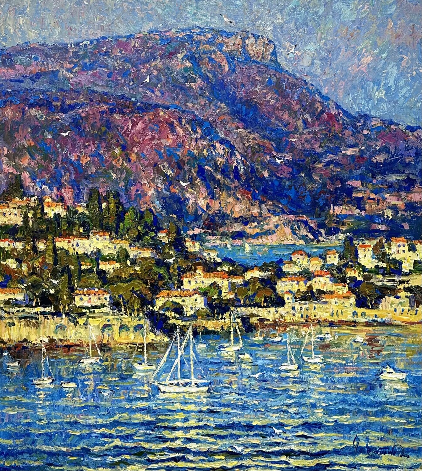 Magic of the French Riviera Andrey Chebotaru Originalgemälde zu verkaufen