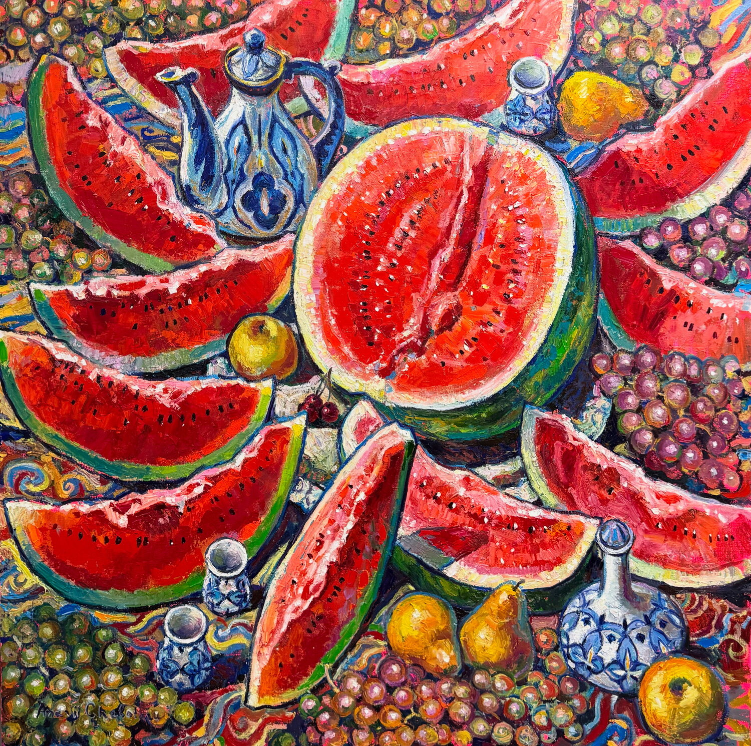 Aroma of a southern evening Andrey Chebotaru Originalgemälde zu verkaufen