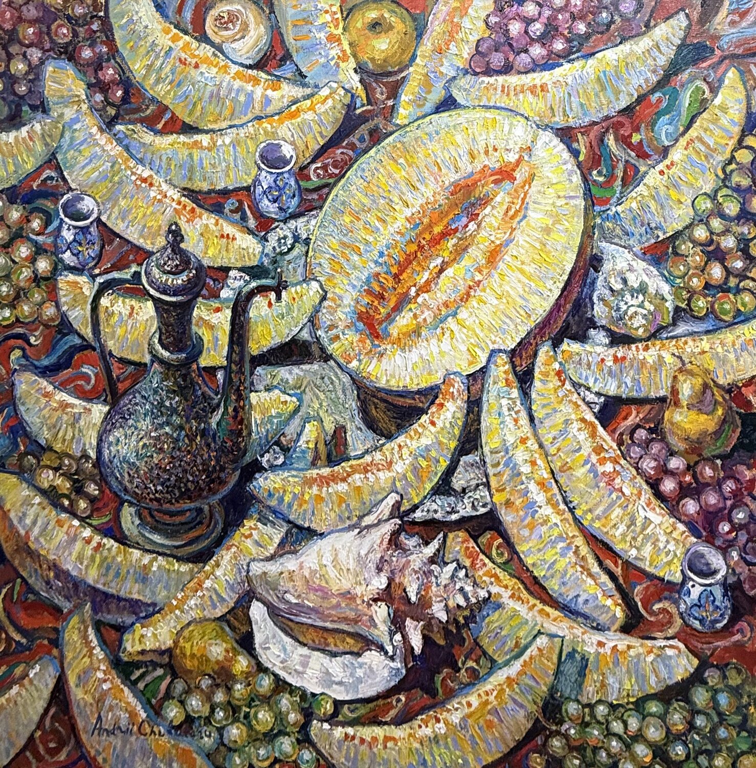 Golden palette of summer Andrey Chebotaru Originalgemälde zu verkaufen