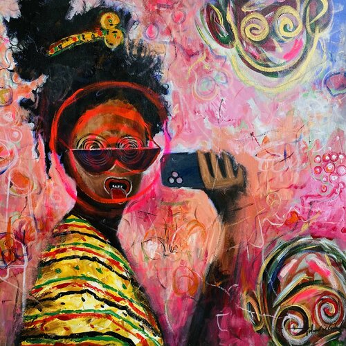 Groupie di Gabriel Jideonwor, Pittura in vendita su Singulart